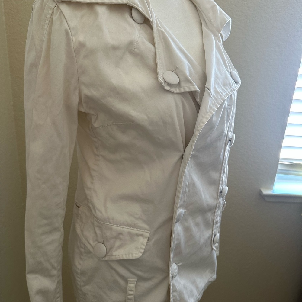 Diesel White Double-Breasted Trench Coat - Picture 4 of 11